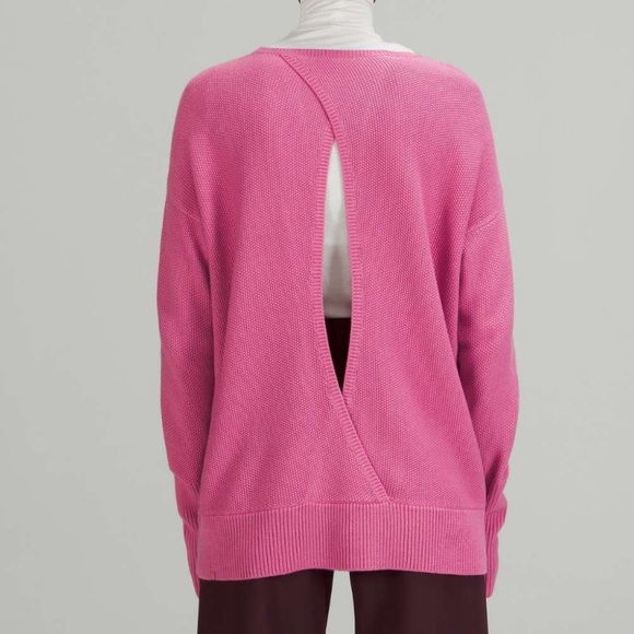 NWT Lululemon Cashlu Crossover Back Waffle Knit Long Sleeve Cashmere Sweater 18 - Picture 1 of 8